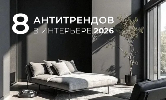 Антитренды в дизайне интерьера — 2026: от чего стоит отказаться