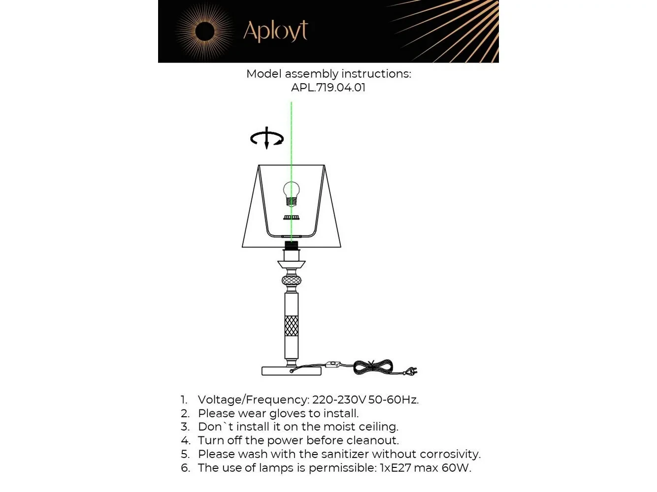 Настольная лампа Aployt Silvian 612668  - фото 6