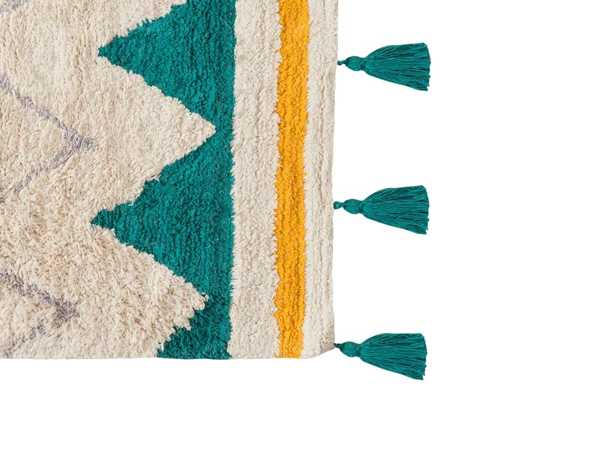 Ковер из хлопка с контрастным этническим орнаментом 798745  - фото 4