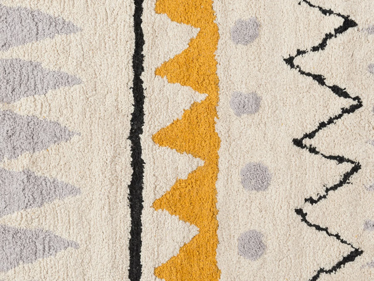 Ковер из хлопка с контрастным этническим орнаментом 798747  - фото 4