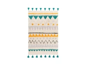 Ковер из хлопка с контрастным этническим орнаментом