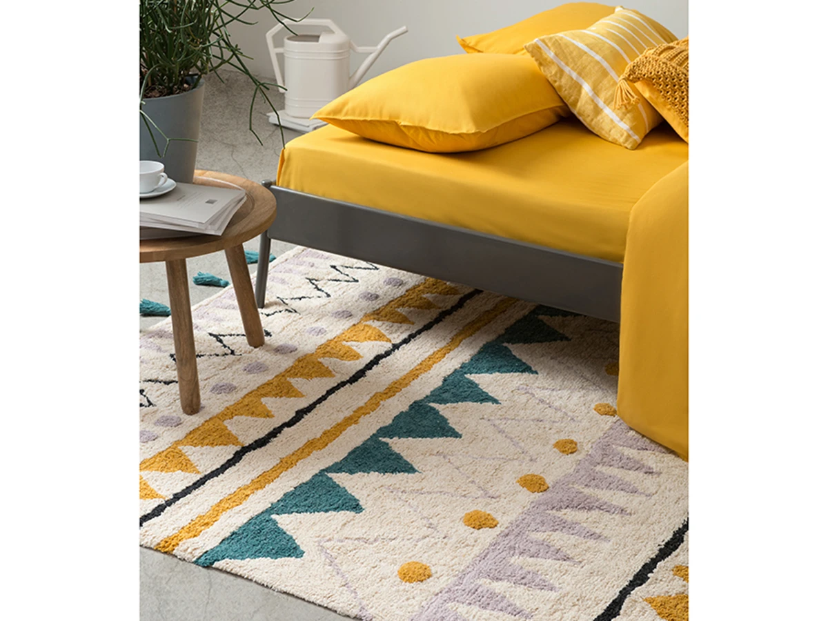 Ковер из хлопка с контрастным этническим орнаментом 798747  - фото 6