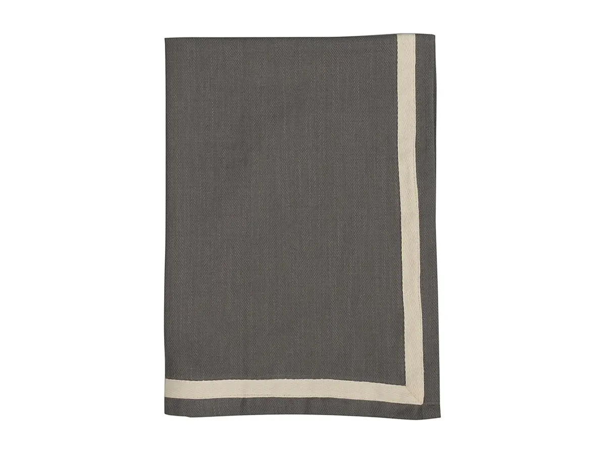 Набор из двух кухонных полотенец саржевого плетения серого цвета Essential 800240