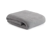 Плед из стираного хлопка серого цвета Essential