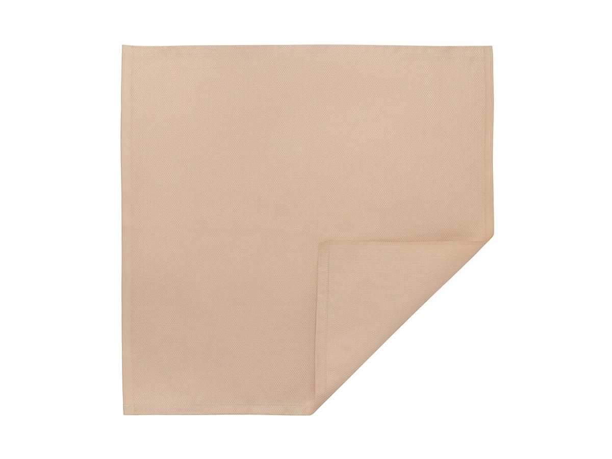 Салфетка бежевого цвета с фактурным рисунком из хлопка Essential 800441