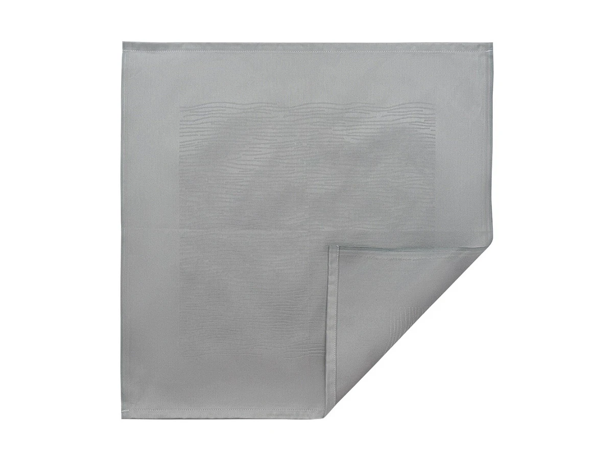 Салфетка сервировочная жаккардовая серого цвета из хлопка с вышивкой Essential 800458