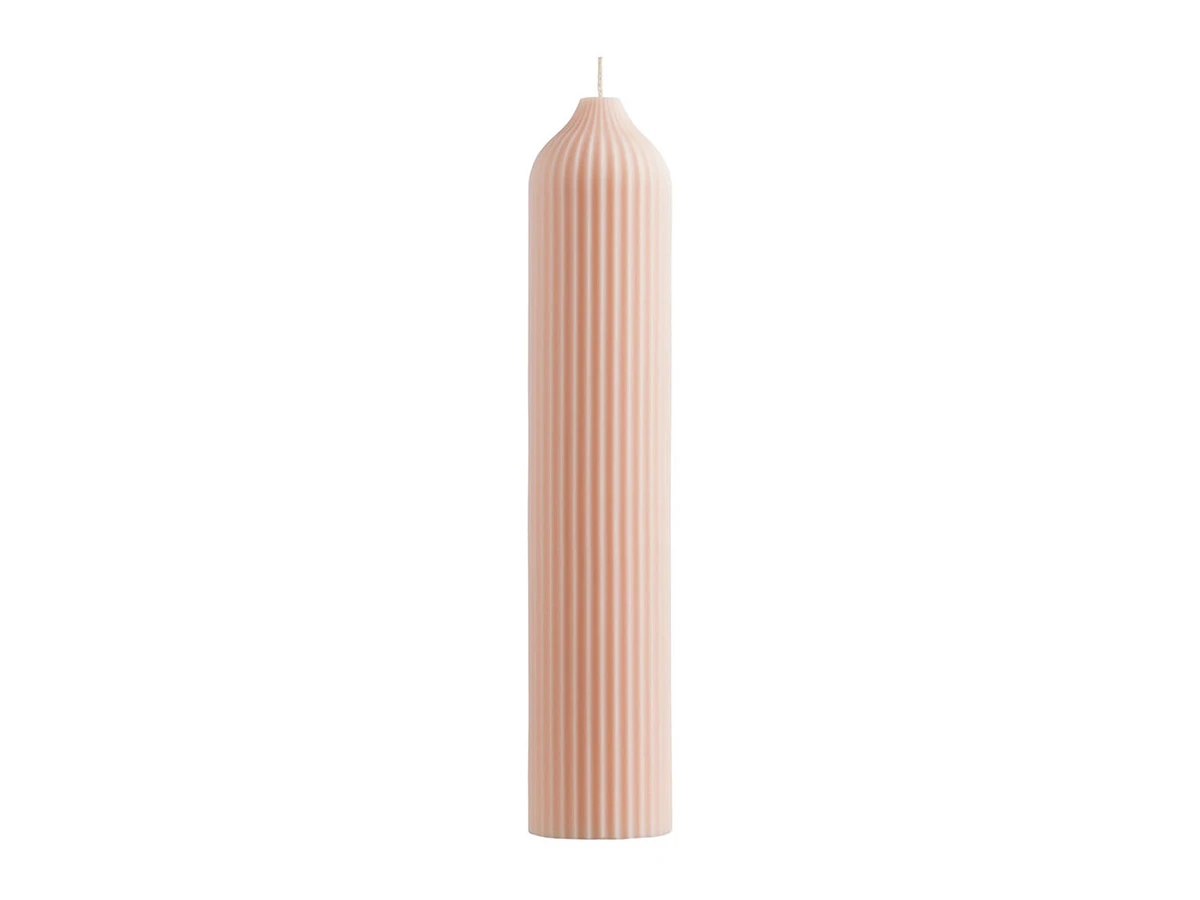Свеча декоративная бежево-розового цвета Edge 800464  - фото 1