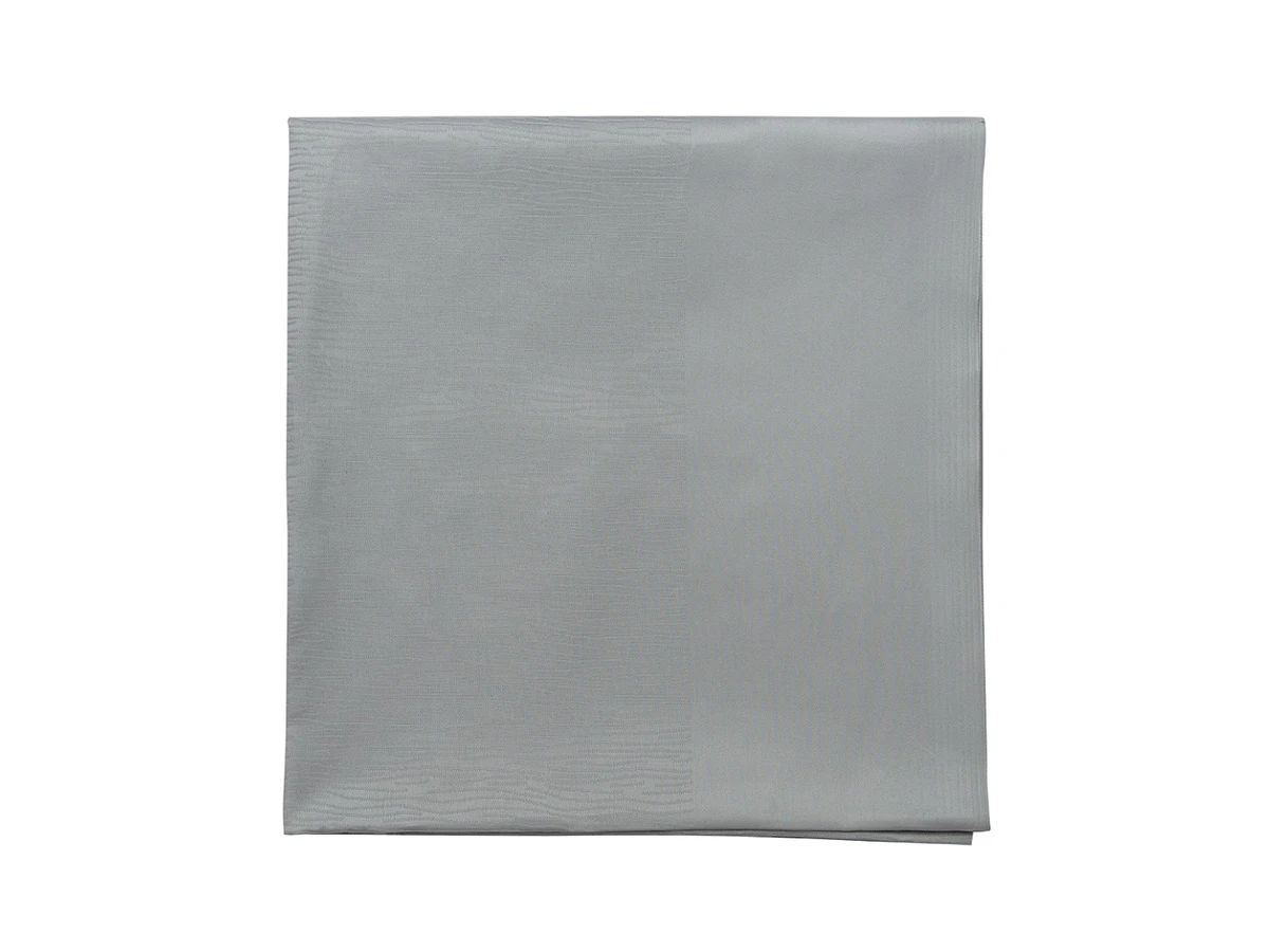 Скатерть жаккардовая серого цвета из хлопка с вышивкой Essential 800492