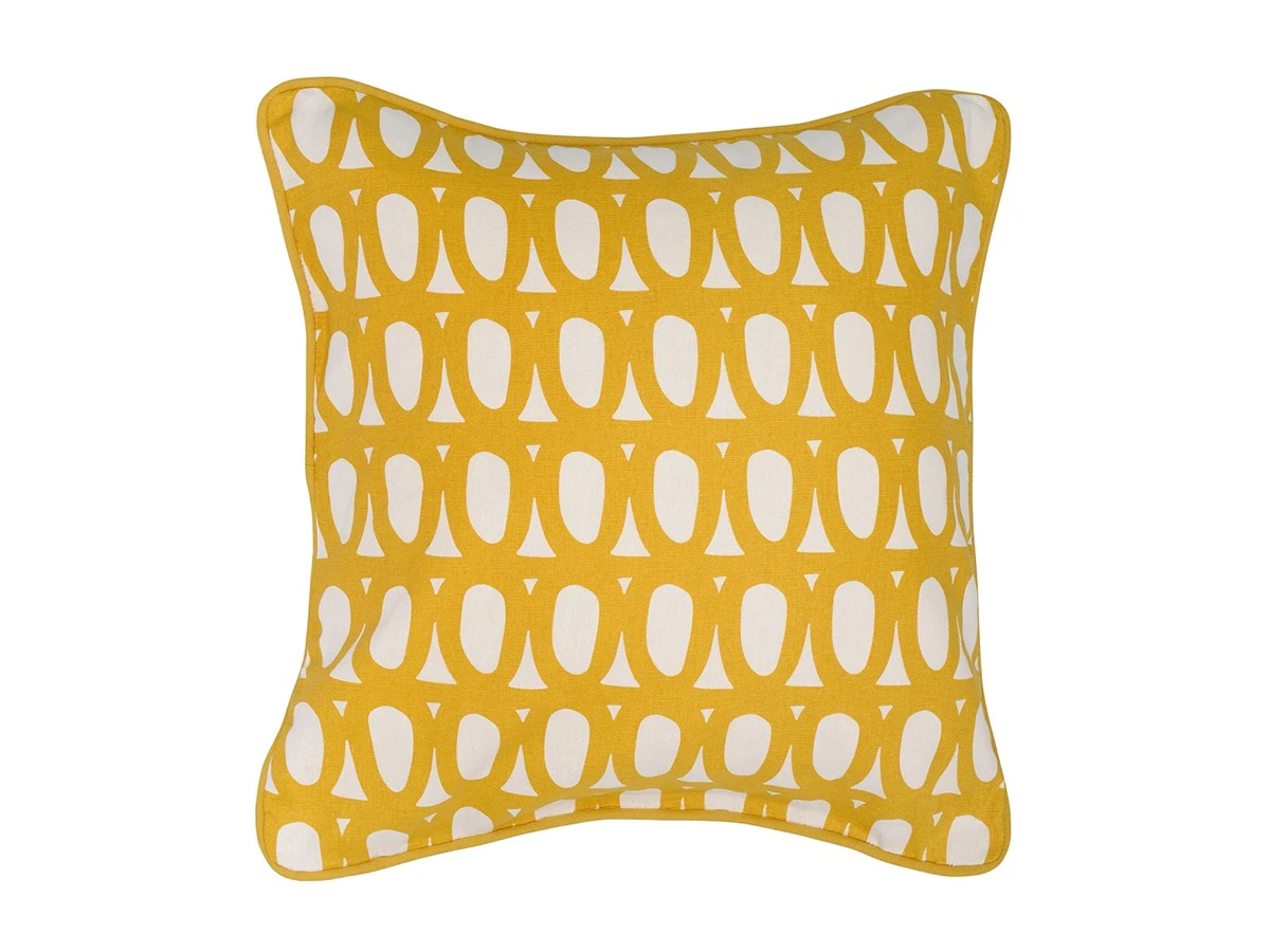 Чехол на подушку с принтом Twirl горчичного цвета Cuts&Pieces 800636