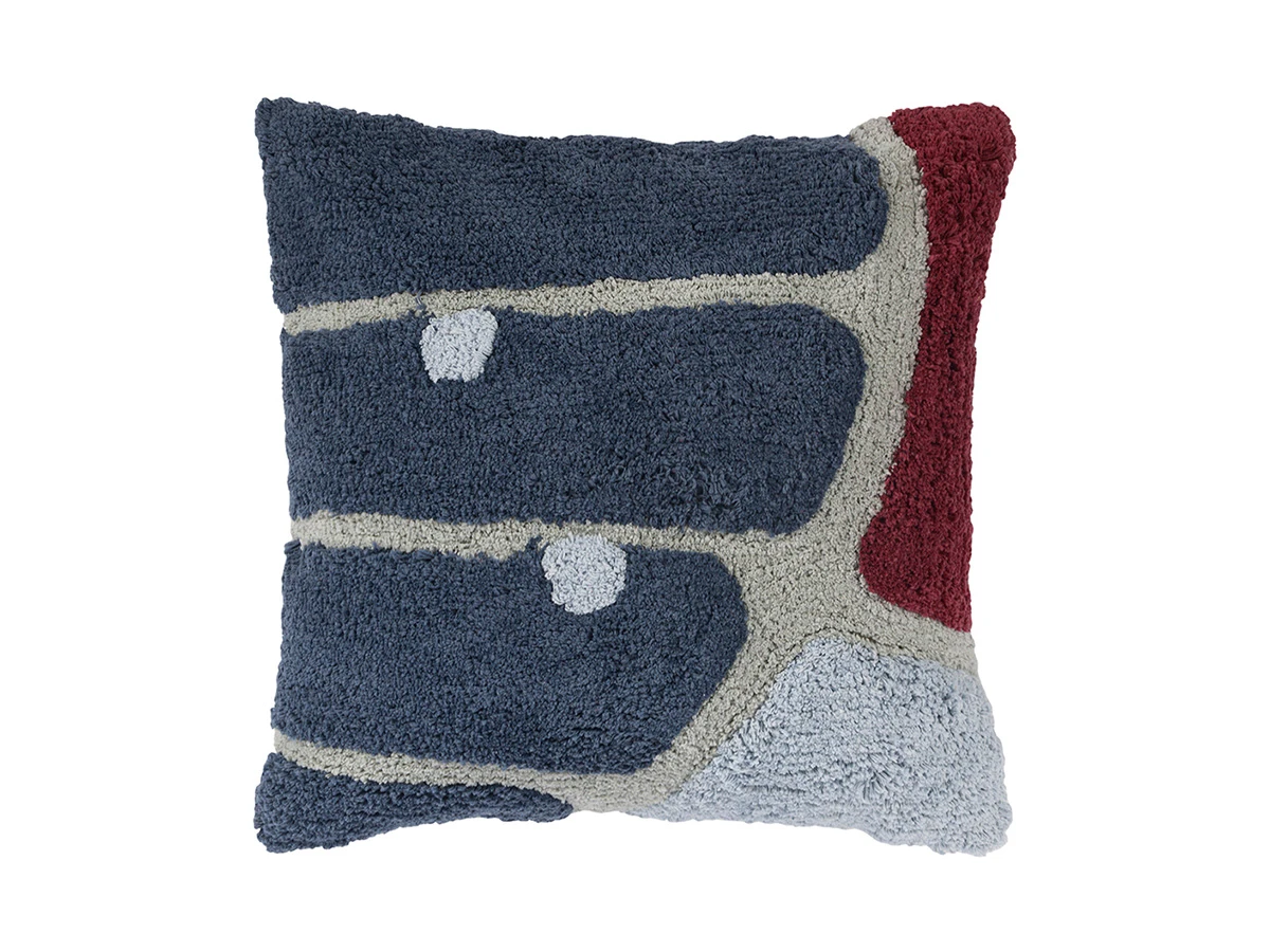 Чехол на подушку с рисунком Tea plantation серо-синего цвета Terra 800647