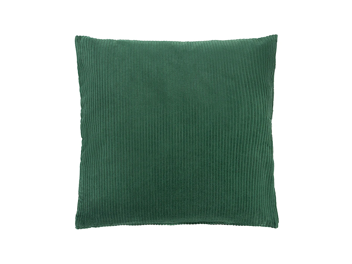 Чехол на подушку фактурный из хлопкового бархата зеленого цвета  Essential 800657