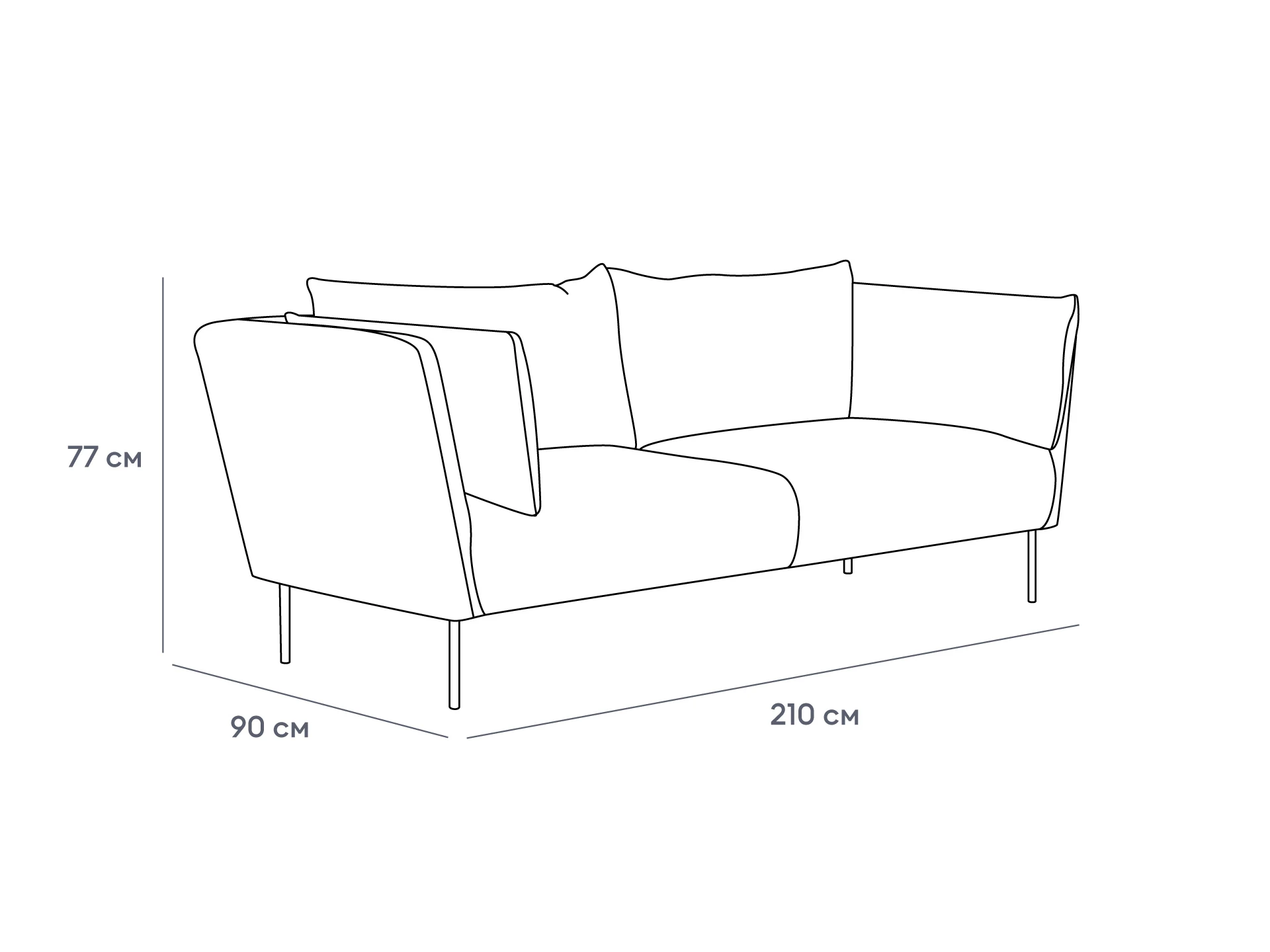 Диван Copenhagen 2-местный 598961  - фото 7