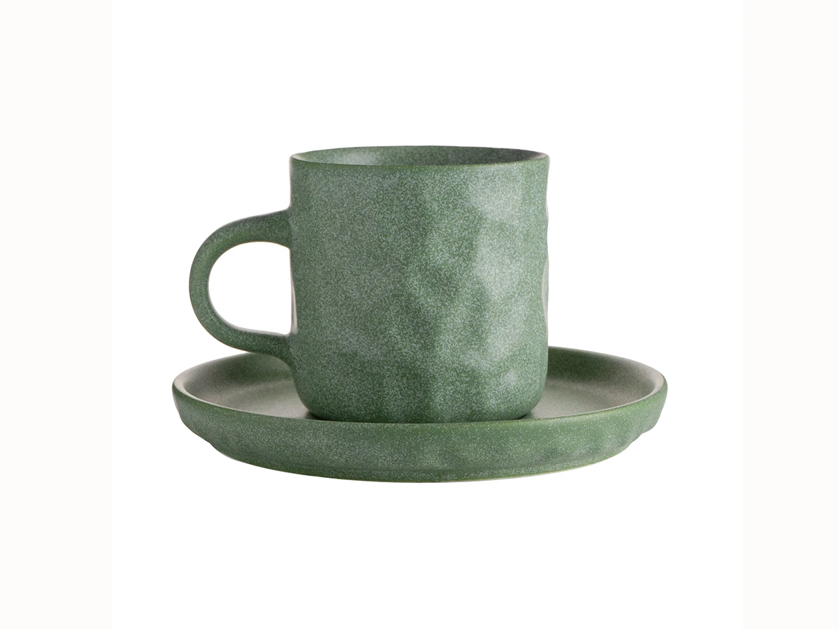 Чашка с блюдцем Old Clay, зеленая 250мл 716787