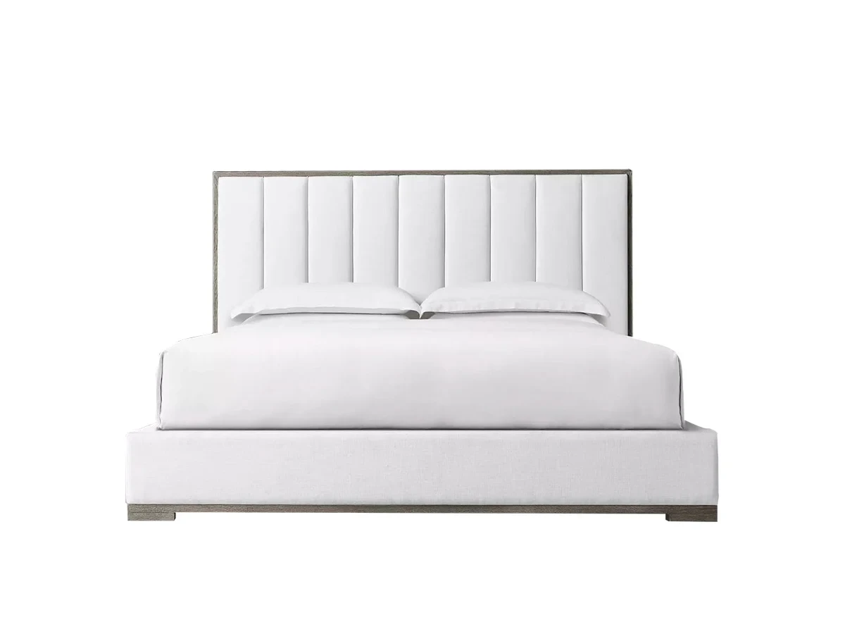 Кровать MODENA FRAMED PANEL VERTICAL CHANNEL 160х200, с подъемным механизмом, изголовье 150 см 732489  - фото 1