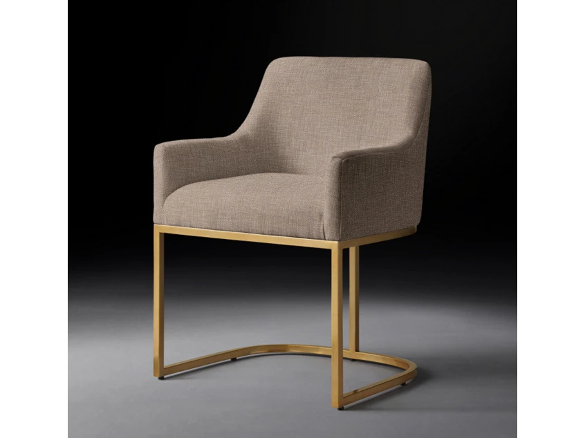 Полукресло EMERY CURVED-BACK TRACK BURNISHED 3, кат. ткани 3 735528  - фото 6