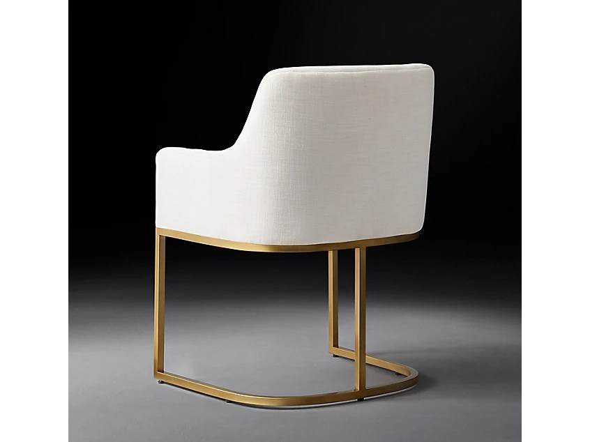 Полукресло EMERY CURVED-BACK TRACK BURNISHED 3, кат. ткани 3 735528  - фото 4