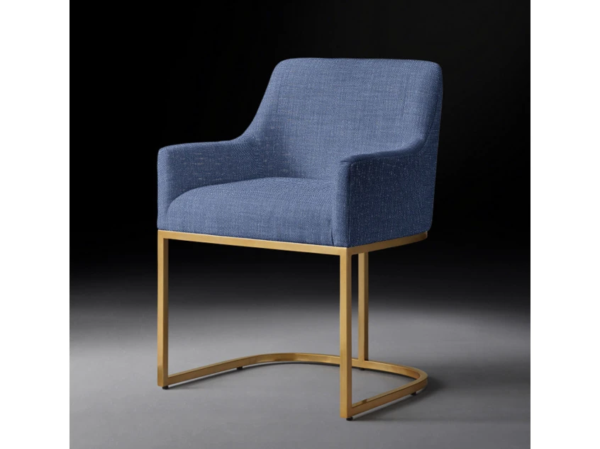 Полукресло EMERY CURVED-BACK TRACK BURNISHED 3, кат. ткани 3 735528  - фото 5