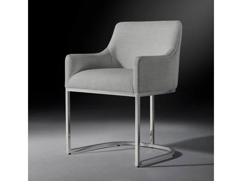 Полукресло EMERY CURVED-BACK TRACK POLISHED 3, кат. ткани 3 735532  - фото 6