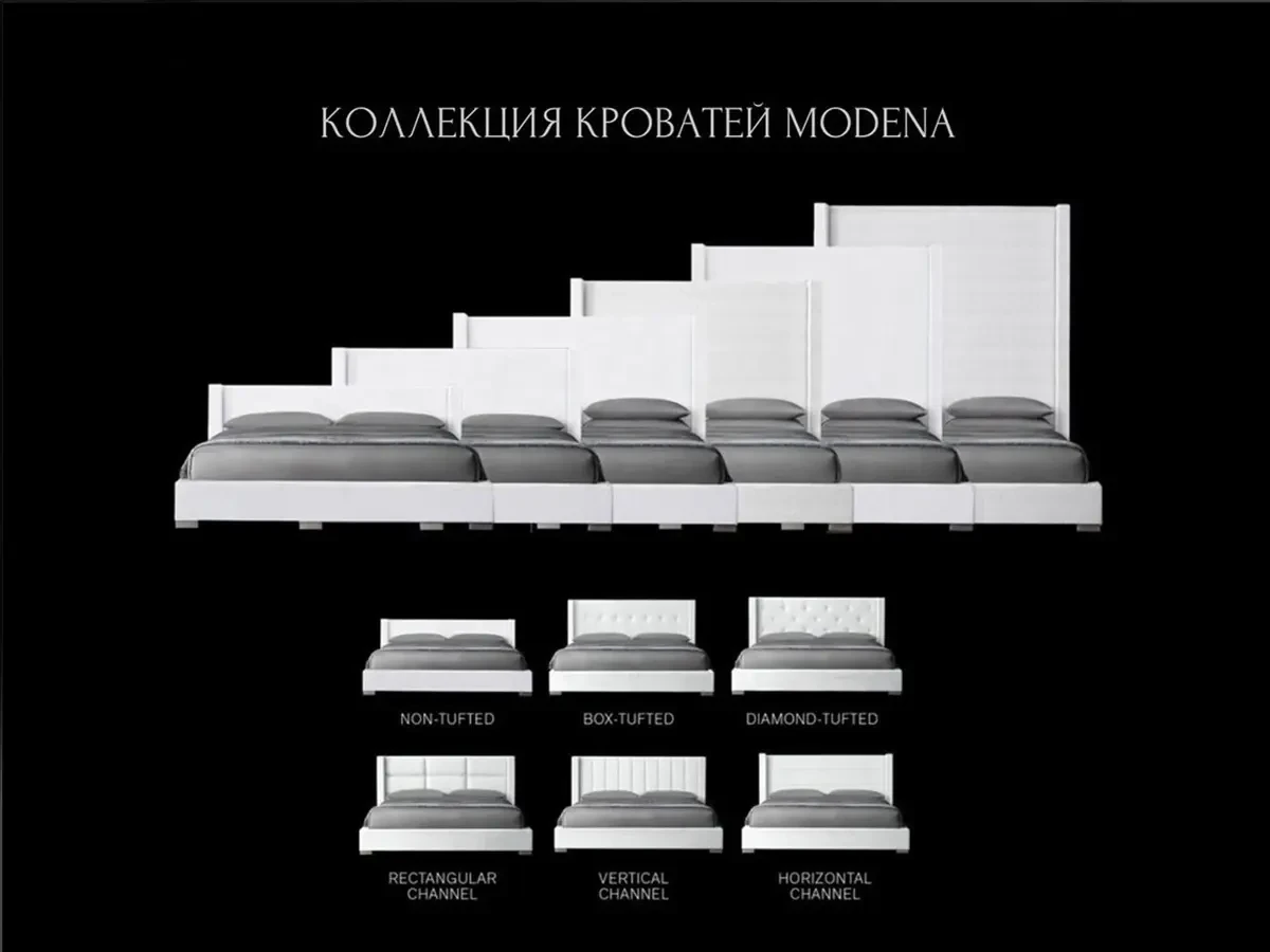 Кровать MODENA RECTANGULAR 140x200, кат. ткани 2 736761  - фото 5