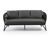 Веревочный 3-х местный диван Branzie 180 см черный