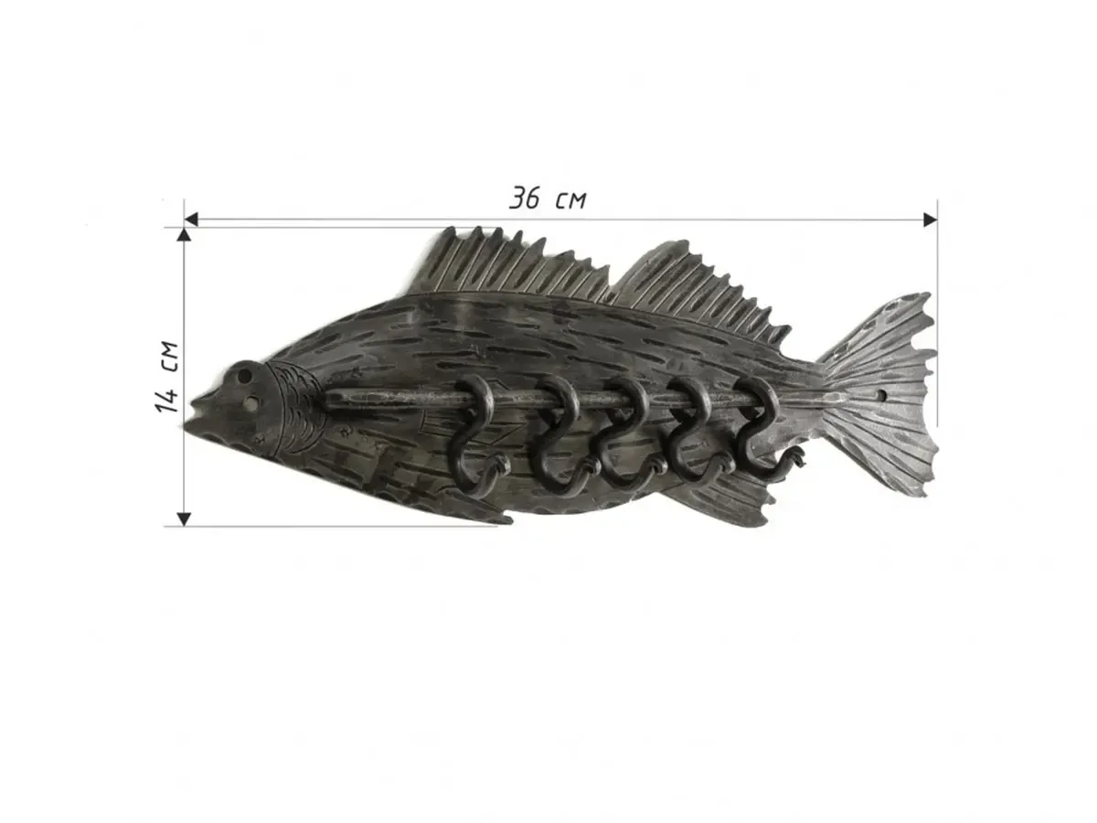 Кованая вешалка (сдвижные крючки) 740400  - фото 3