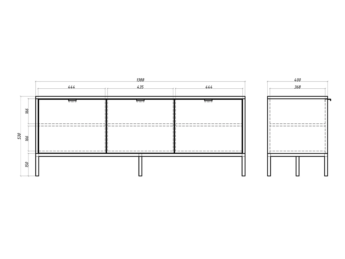 Тумба под TV Milling 749764  - фото 4