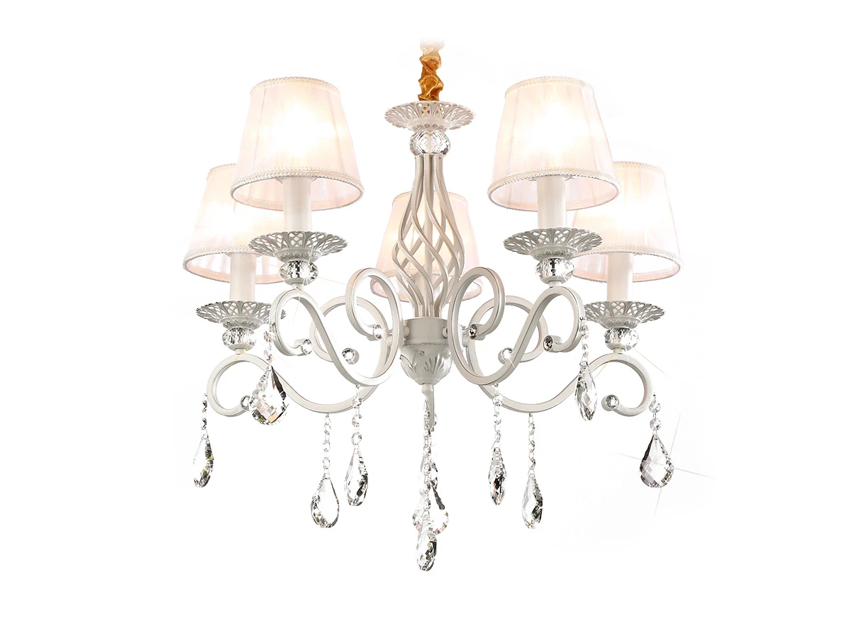 Подвесная люстра с абажурами и хрусталем Traditional 750394