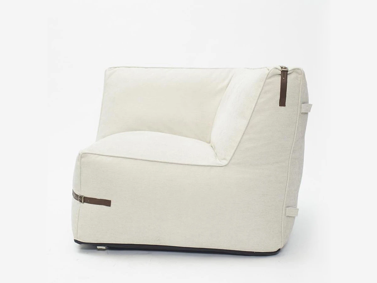 Модульное угловое кресло с ремешками из кожи 752262  - фото 3