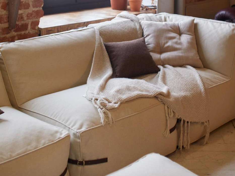 Модульный диван Premium c ремешками из кожи 752268  - фото 5
