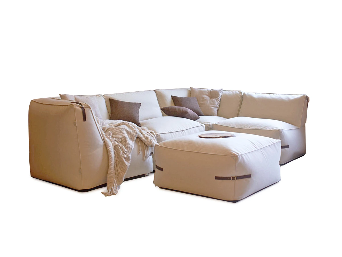Модульный диван Premium c ремешками из кожи 752268