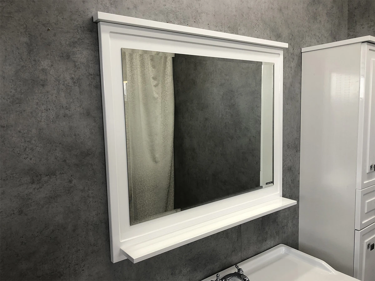 Зеркало Феррара-100 белый глянец 757235  - фото 3