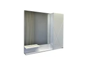 Зеркало-шкаф Comforty Мерано-90 белый матовый 757244