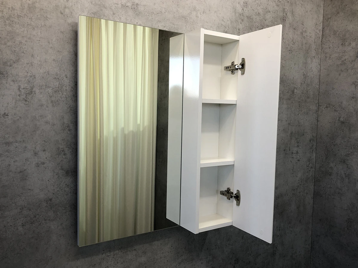 Зеркало-шкаф Неаполь-65 белый глянец 757292