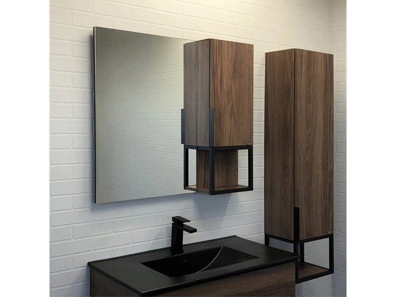 Зеркало-шкаф Равенна Лофт-90 дуб темно-коричневый 757311  - фото 4