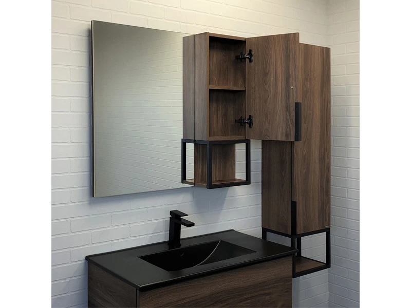 Зеркало-шкаф Равенна Лофт-90 дуб темно-коричневый 757311  - фото 5