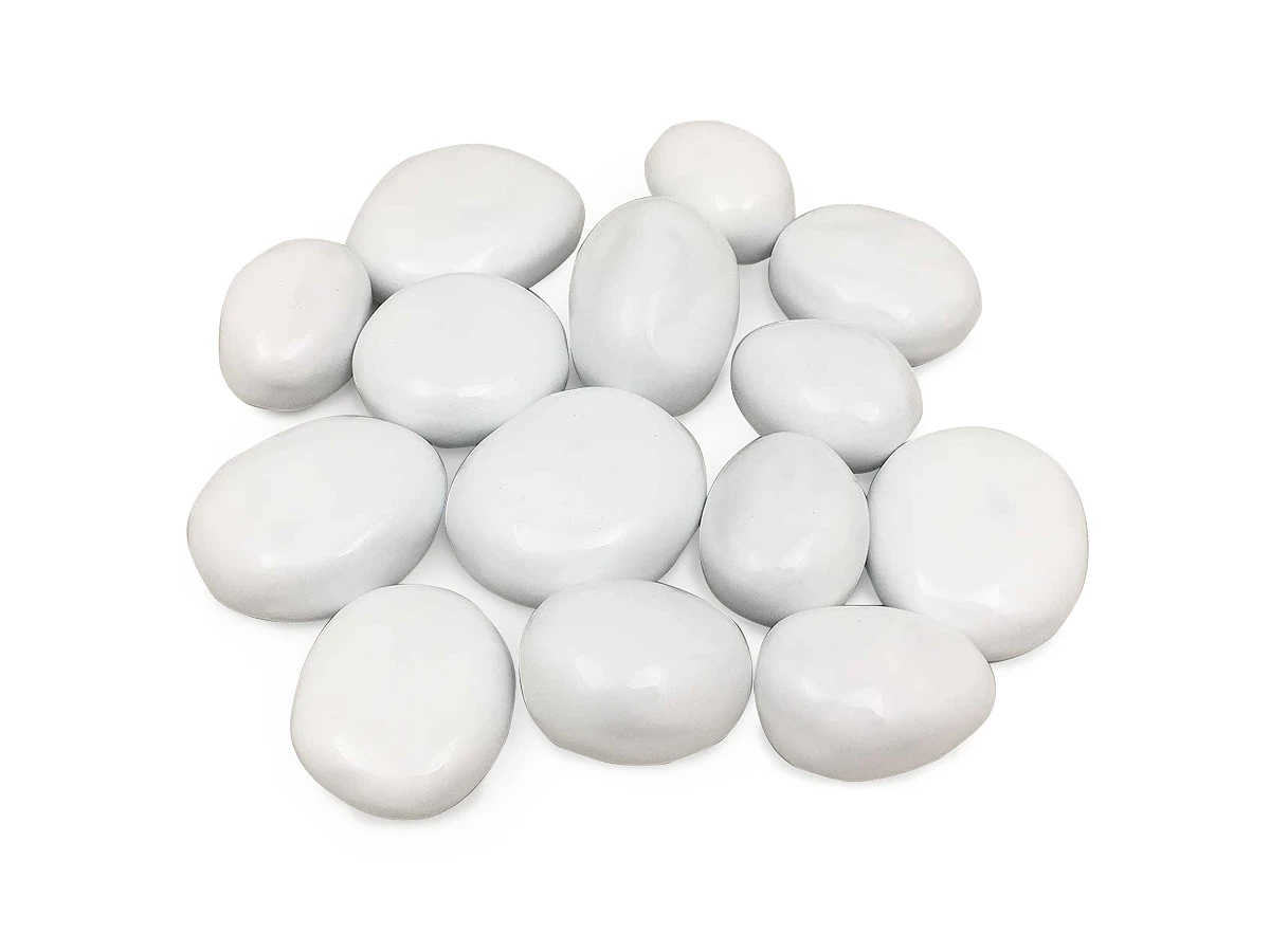 Декоративные керамические камни белые 14 шт 758855