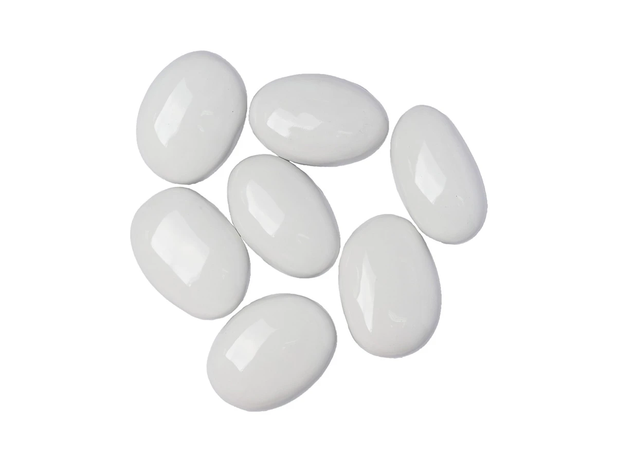 Декоративные керамические камни белые 7 шт 758856