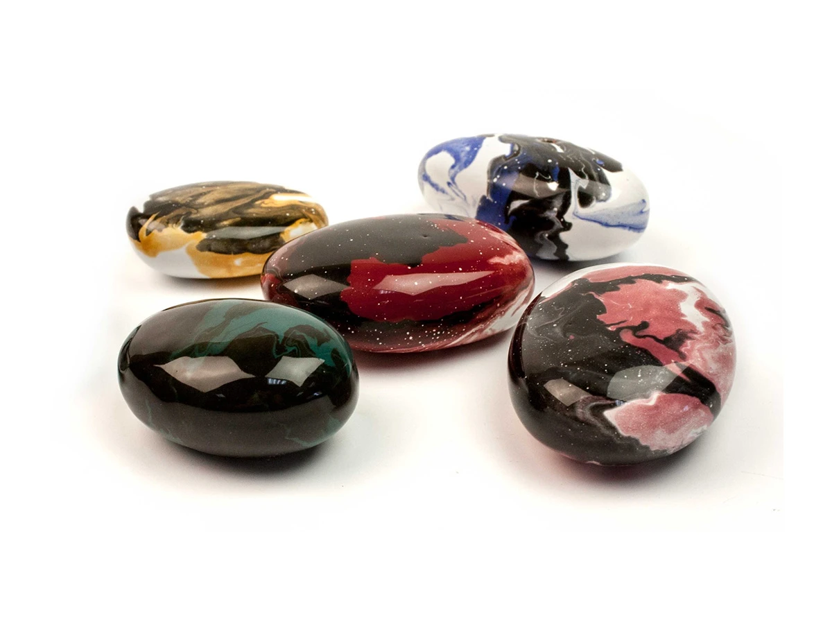Декоративные керамические камни цветные - 14 шт 758859  - фото 2