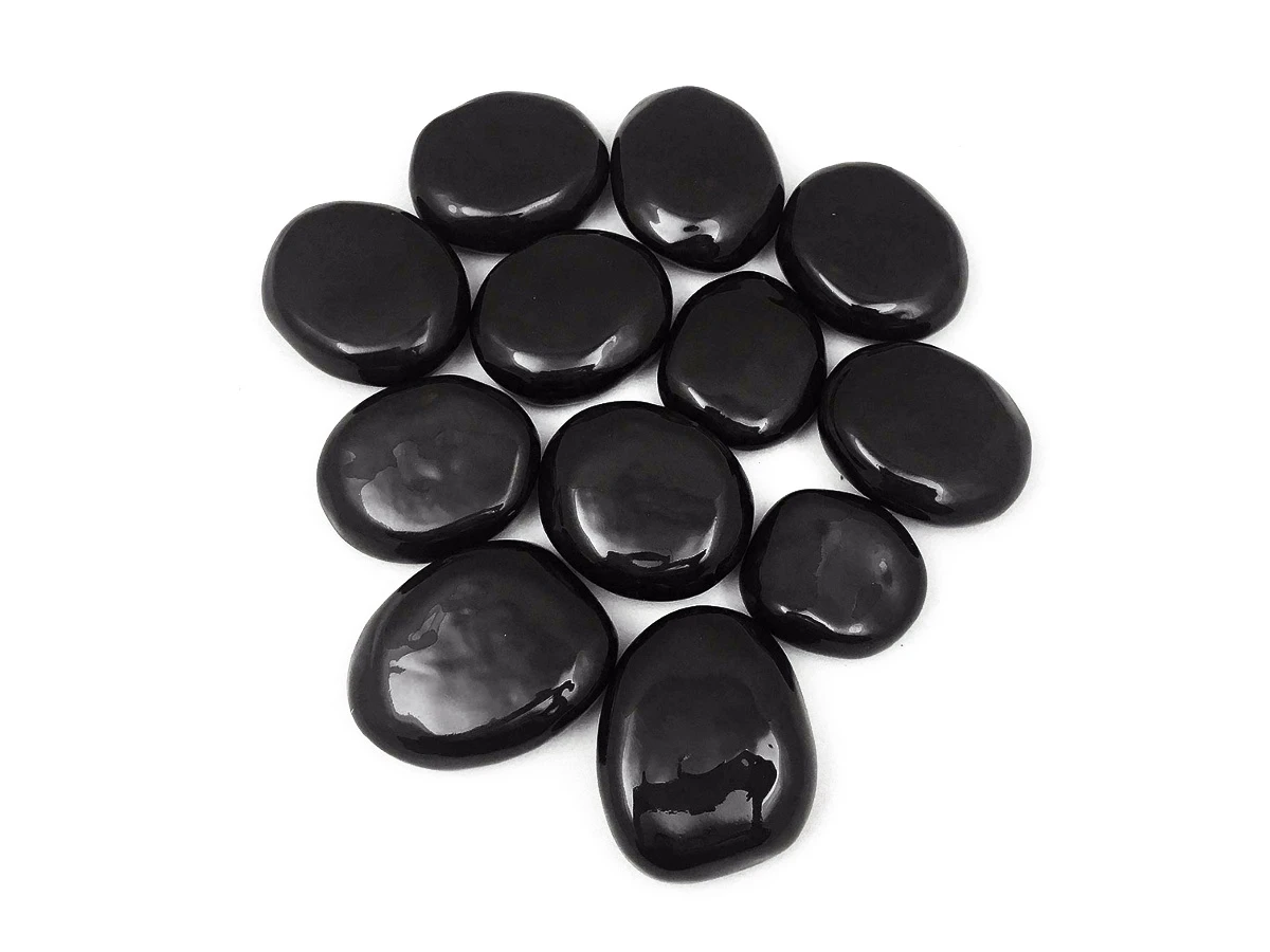 Декоративные керамические камни черные 14 шт 758861