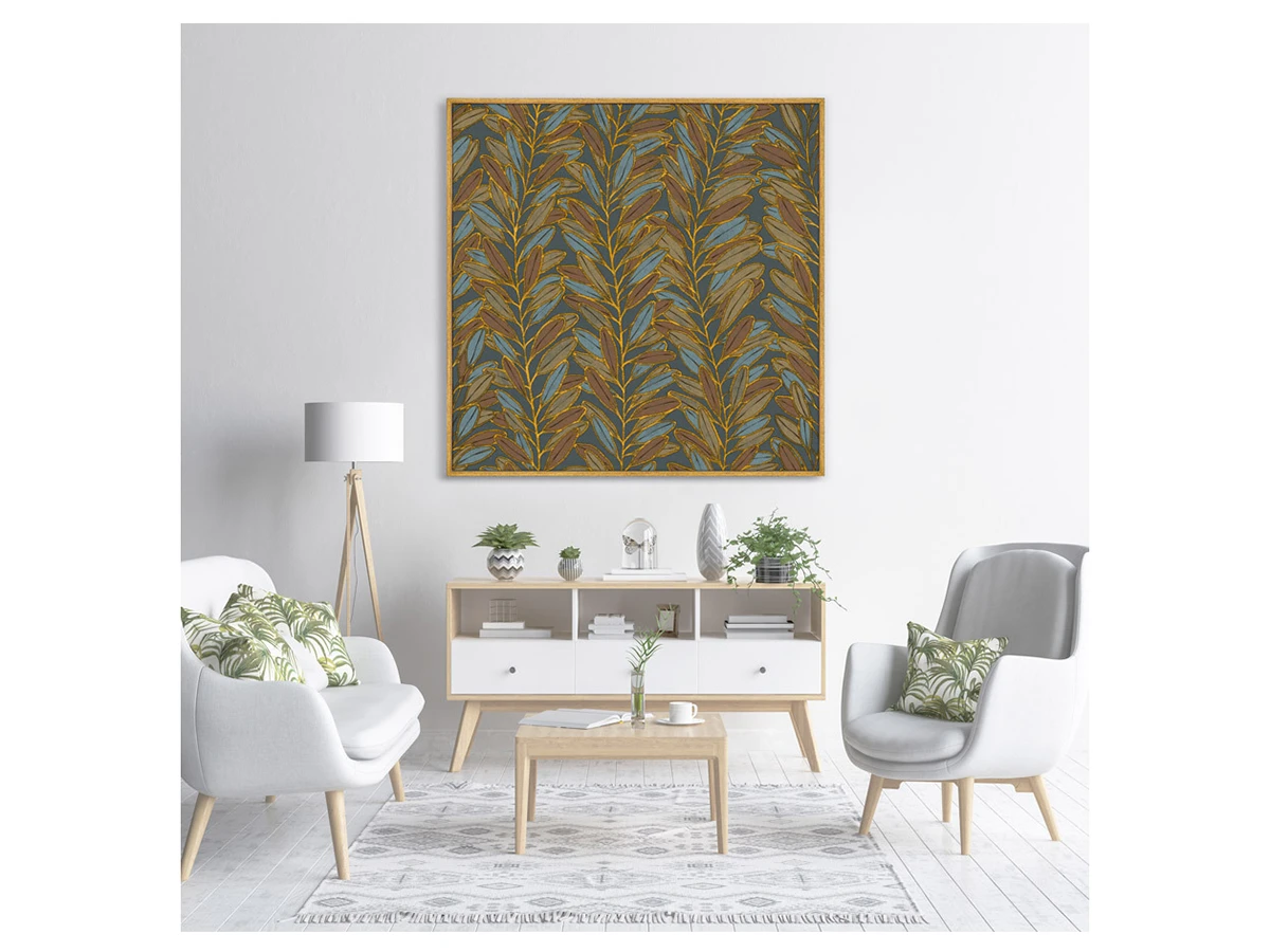 Репродукция картины на холсте Symphony of leaves, No 5, 2020г. 759086