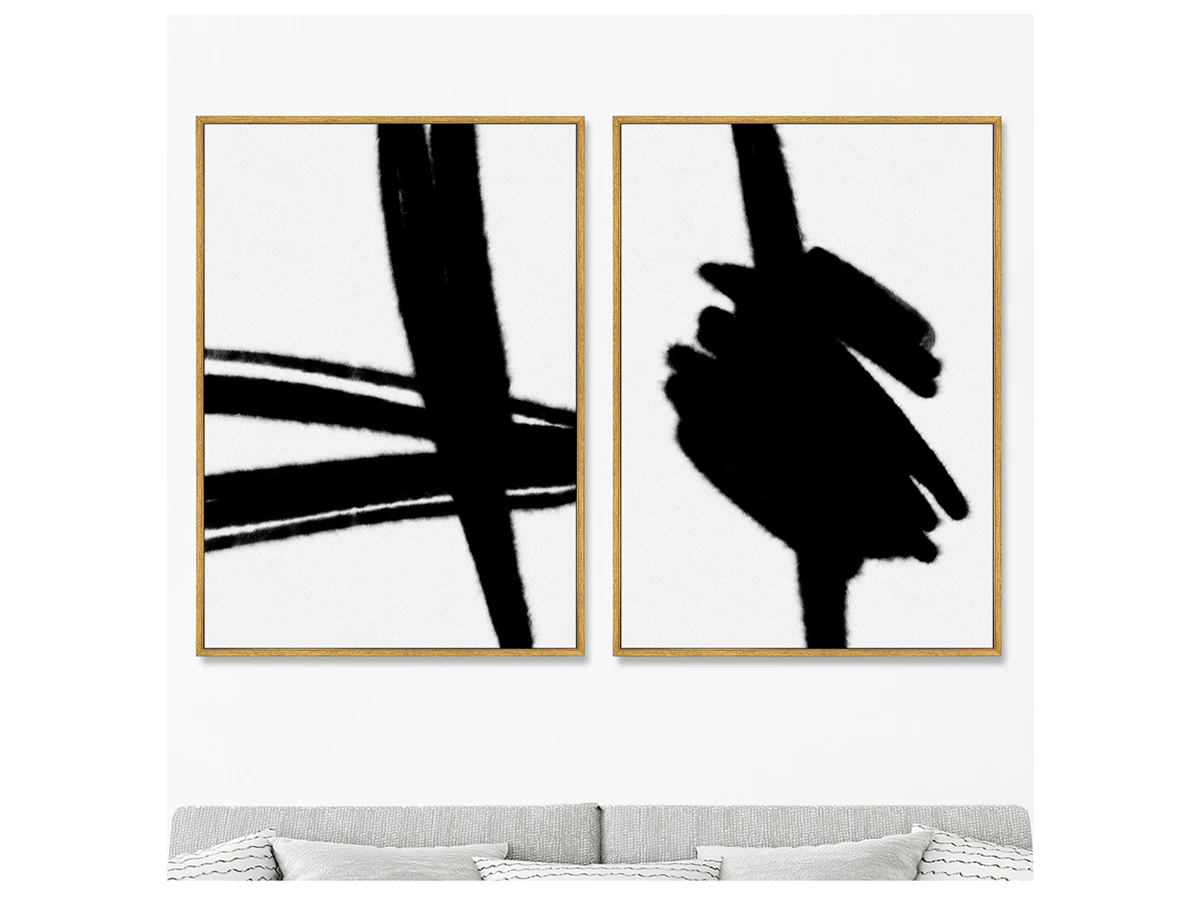 Набор из 2-х репродукций картин на холсте Black knots, 2020г. 759134