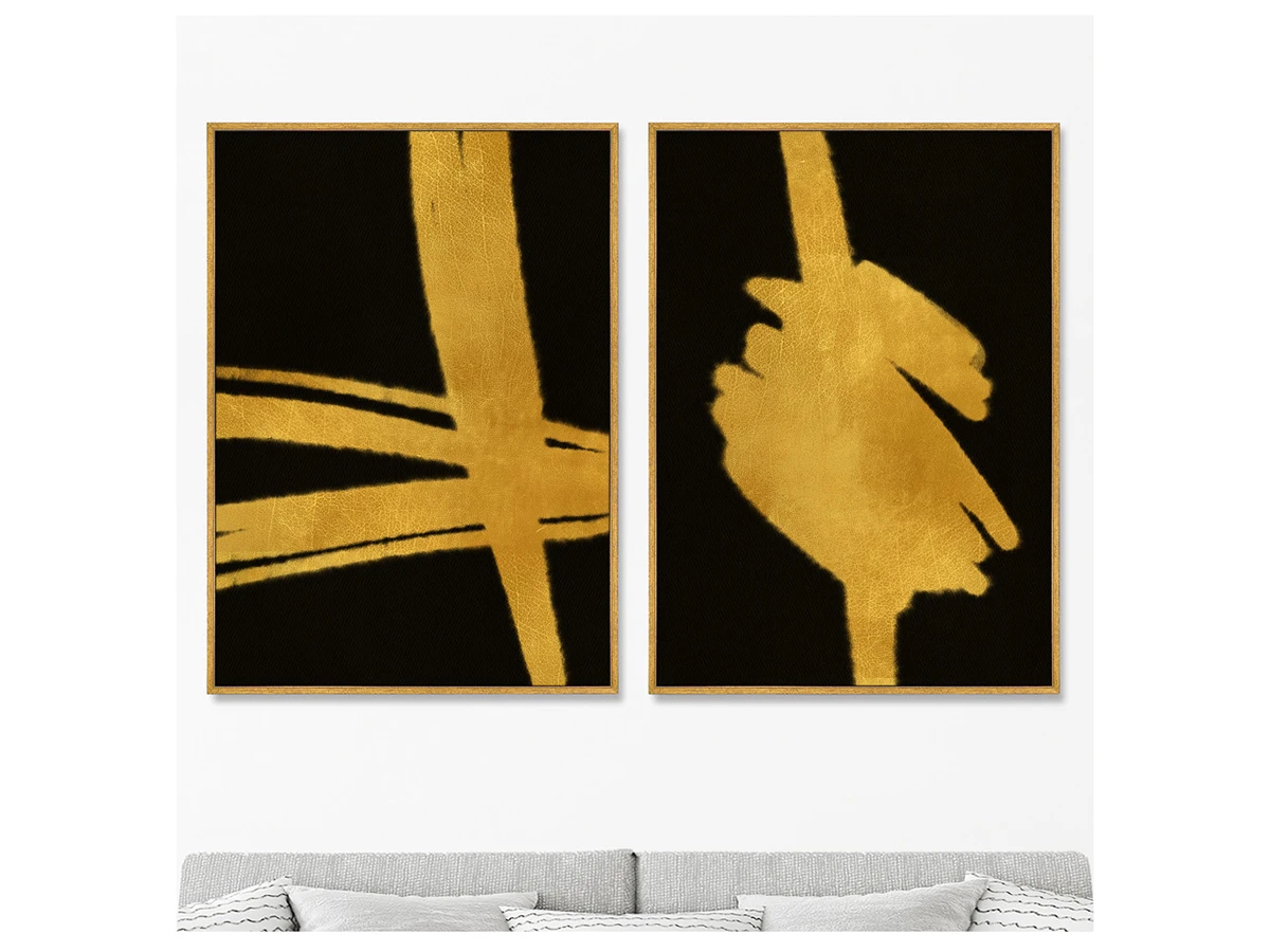 Набор из 2-х репродукций картин на холсте Golden knots, 2020г. 759137  - фото 2
