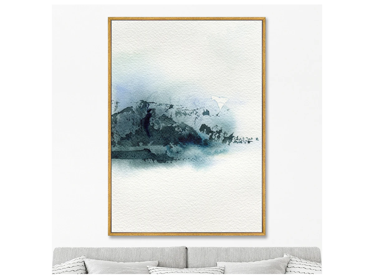 Репродукция картины на холсте Lonely mountain in a Snowstorm, 2021г. 759139