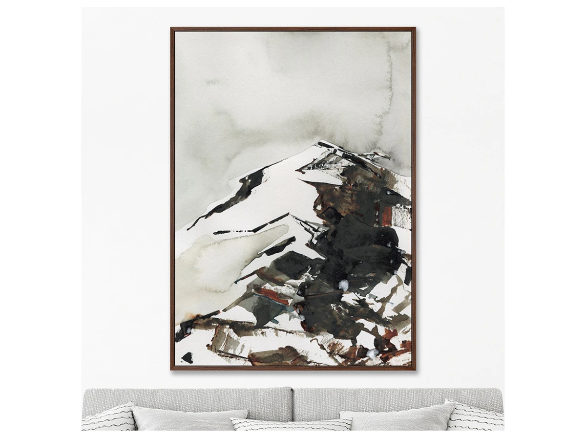 Репродукция картины на холсте Snow mountain peak, 2021г. 759145  - фото 1
