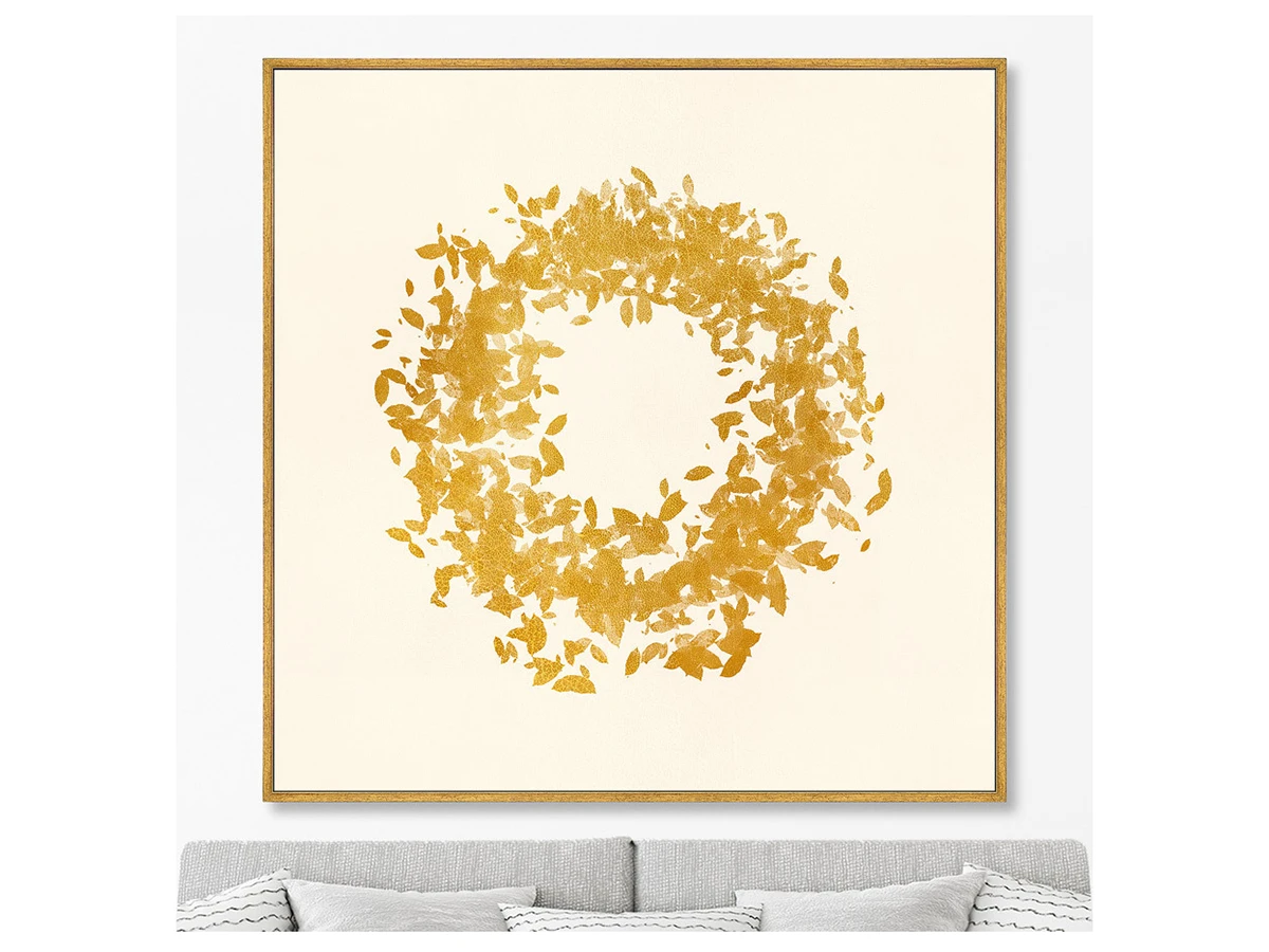 Репродукция картины на холсте Autumn leaf fall, in a gold, 2021г. 759159