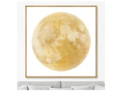 Репродукция картины на холсте Full lunar view, on a white 759169