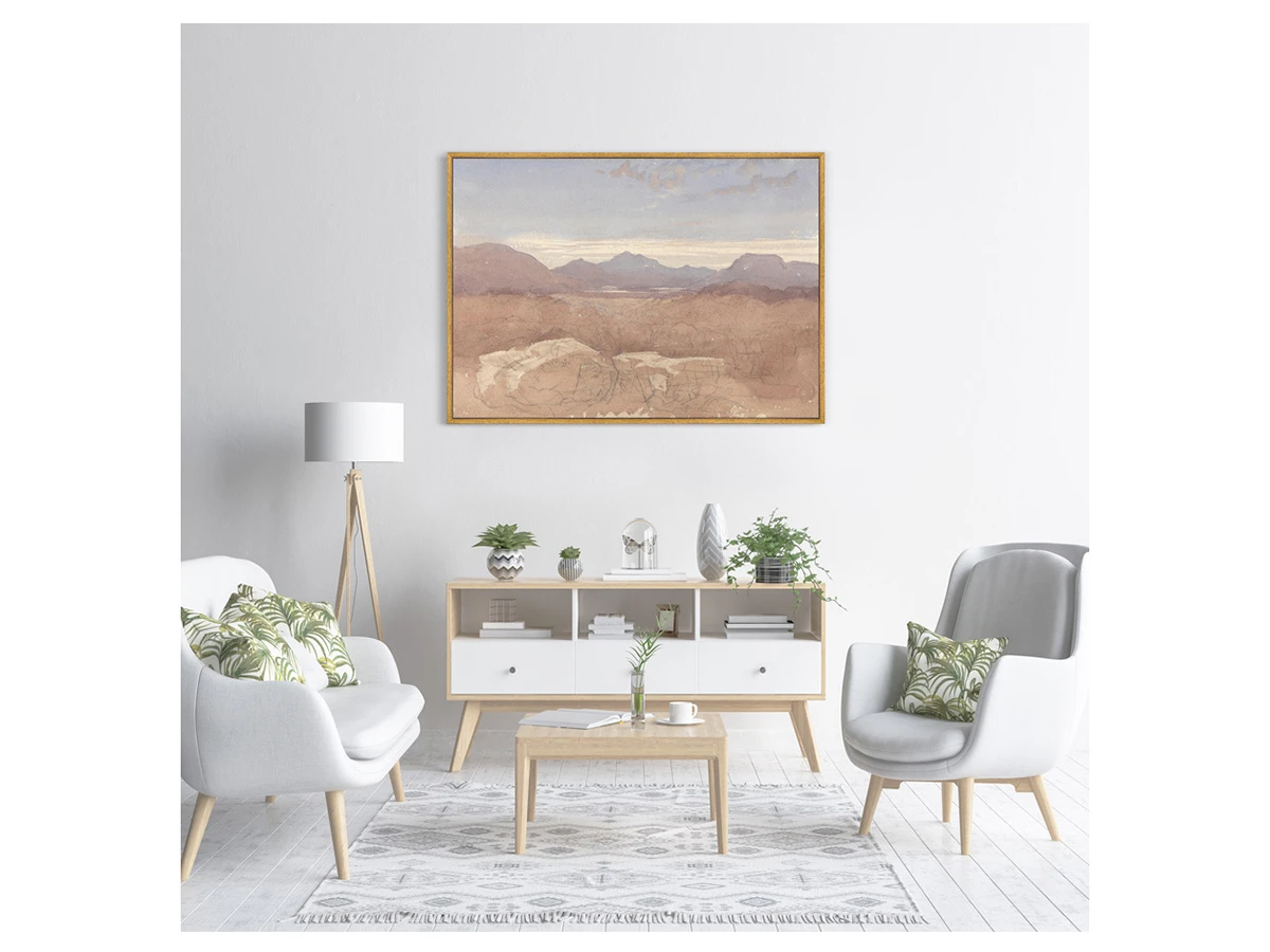 Репродукция картины на холсте A Mountainous View, North Wales, 1810г. 759200