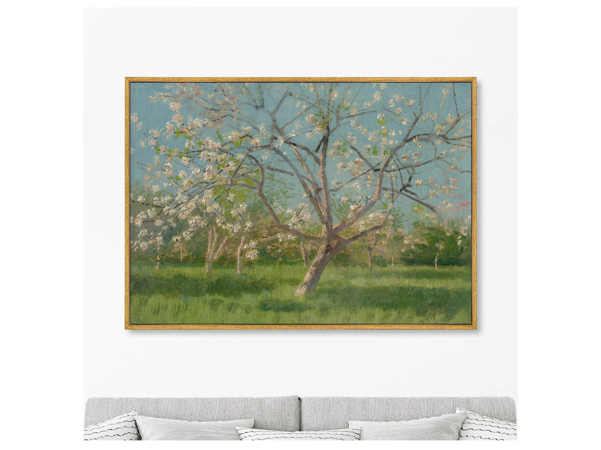 Репродукция картины на холсте Study of Blooming Trees in an Orchard, 1900г. 759217