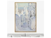 Репродукция картины на холсте Winter Landscape, Kinahmi, 1923г.