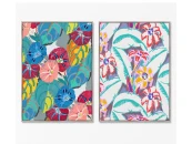 Набор из 2-х репродукций картин на холсте Colorful vintage art deco pattern, variations 15 and 18, 1928г.